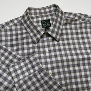 JoS. A. Bank Traveler’s Collection Long Sleeve Dress Shirt – Large, Tailored Fit